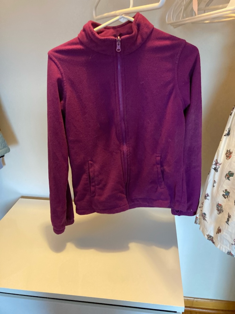 Girls' Full-Zip Purple Fleece Jacket